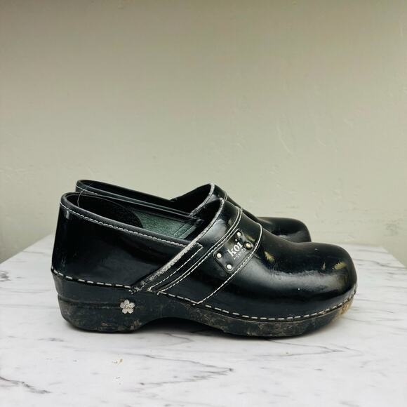 Koi By Sanita Black Leather Professional Clog Women’s Size 9 - Picture 4 of 9